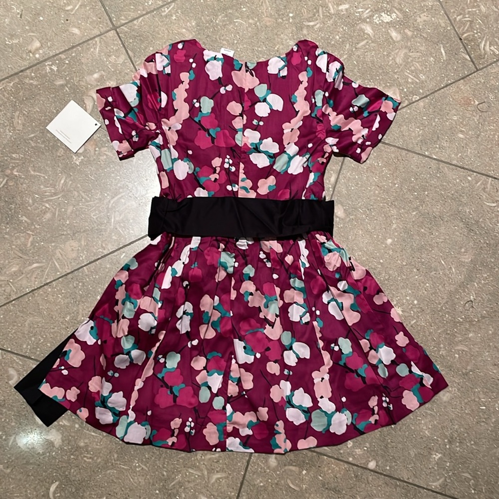 Gorgeous size 5 Tea Collection Cotton Floral Dress with Sash - New with Tags - Picture 4 of 6